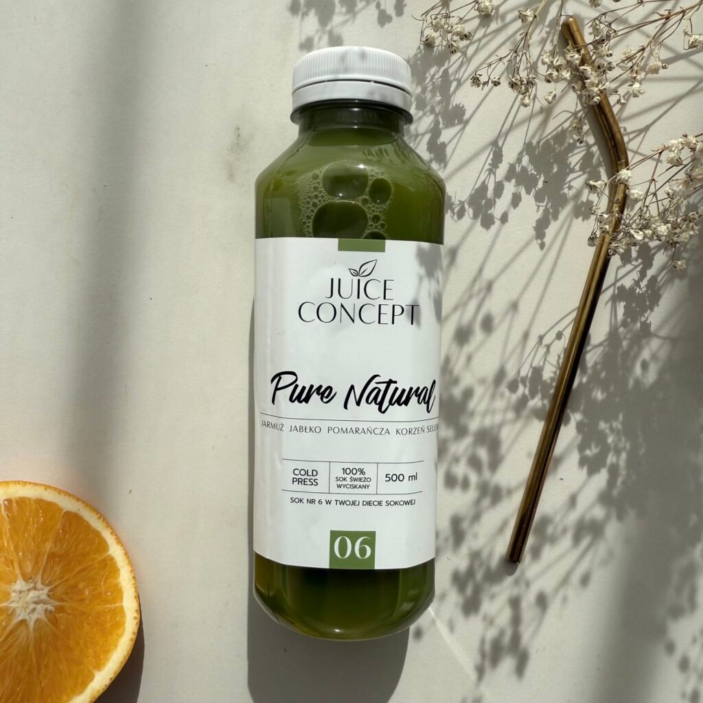 PURE NATURAL jarmuż, pomarańcza, jabłko, korzeń selera