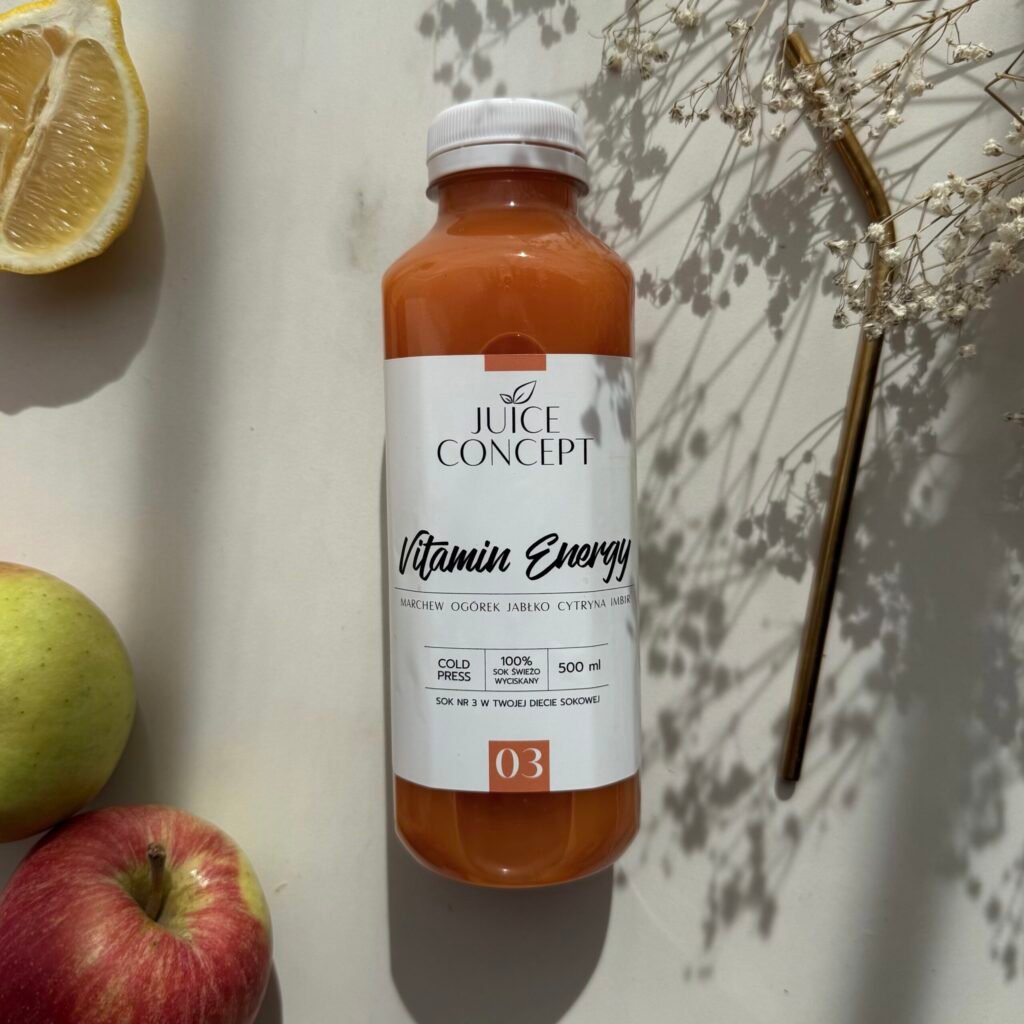 VITAMIN ENERGY marchewka, jabłko, ogórek, cytryna, imbir
