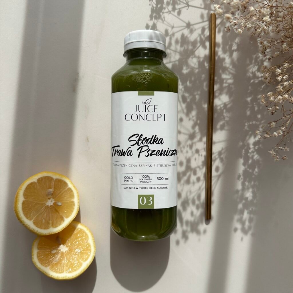 SŁODKA TRAWA PSZENICZNA szpinak, pomarańcza, jabłko, pietruszka, trawa pszeniczna