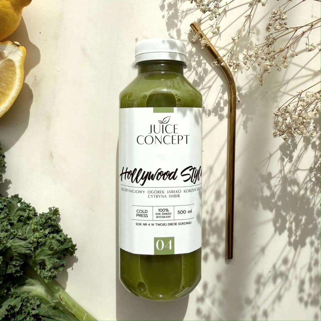 HOLLYWOOD STYLE seler naciowy, ogórek, jabłko, korzeń selera, cytryna, imbir