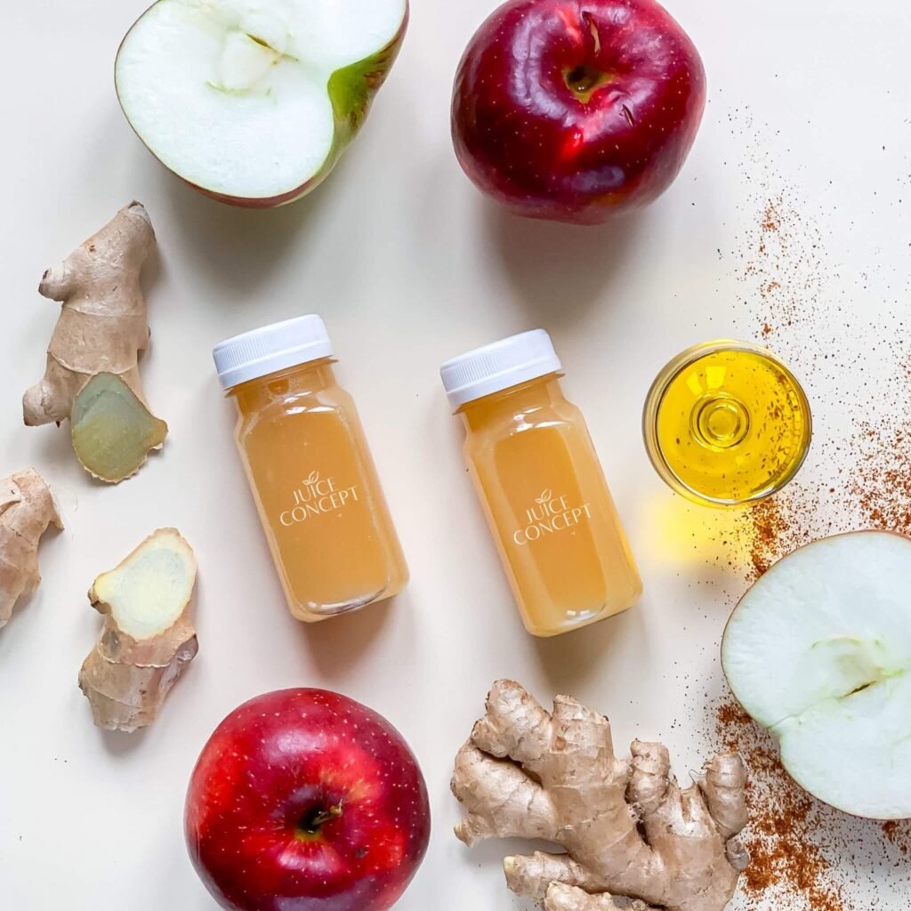 SHOT z cytryną, imbirem i jabłkiem