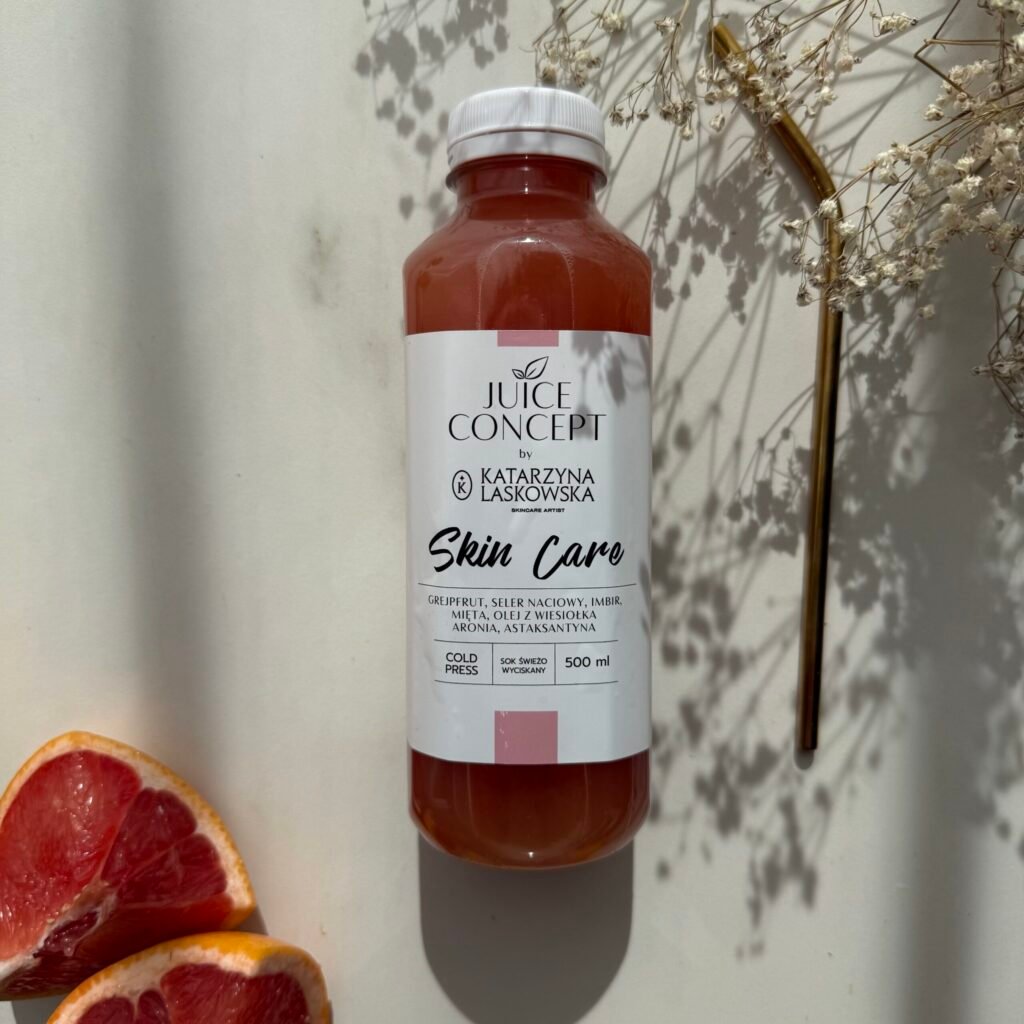 SKIN CARE x Katarzyna Laskowska grejpfrut, seler naciowy, mięta, imbir, olej z wiesiołka, aronia, astaksantyna